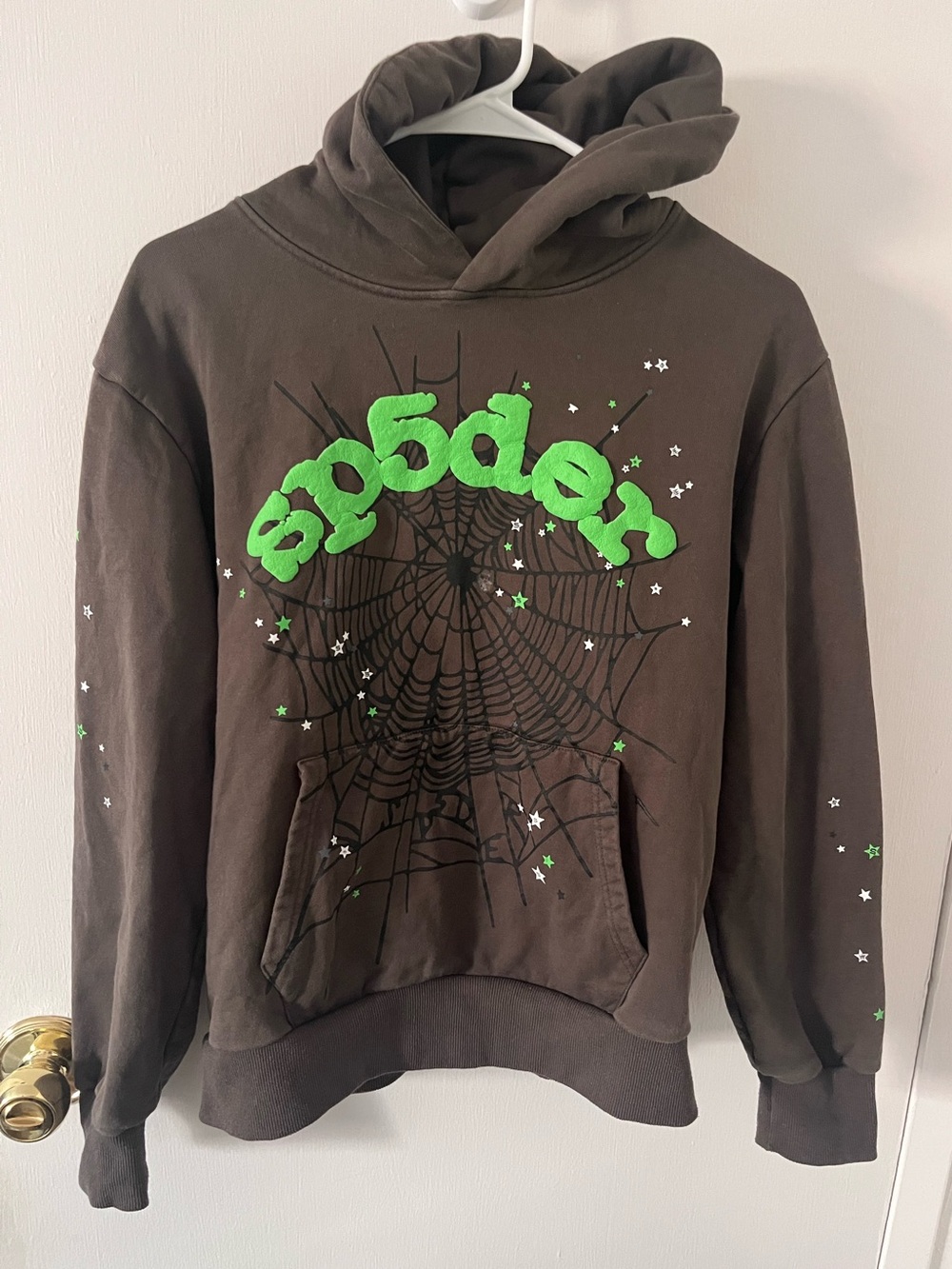 Sp5der Slate Grey Wait Web Hoodie Green Spider Worldwide Young Thug Small
